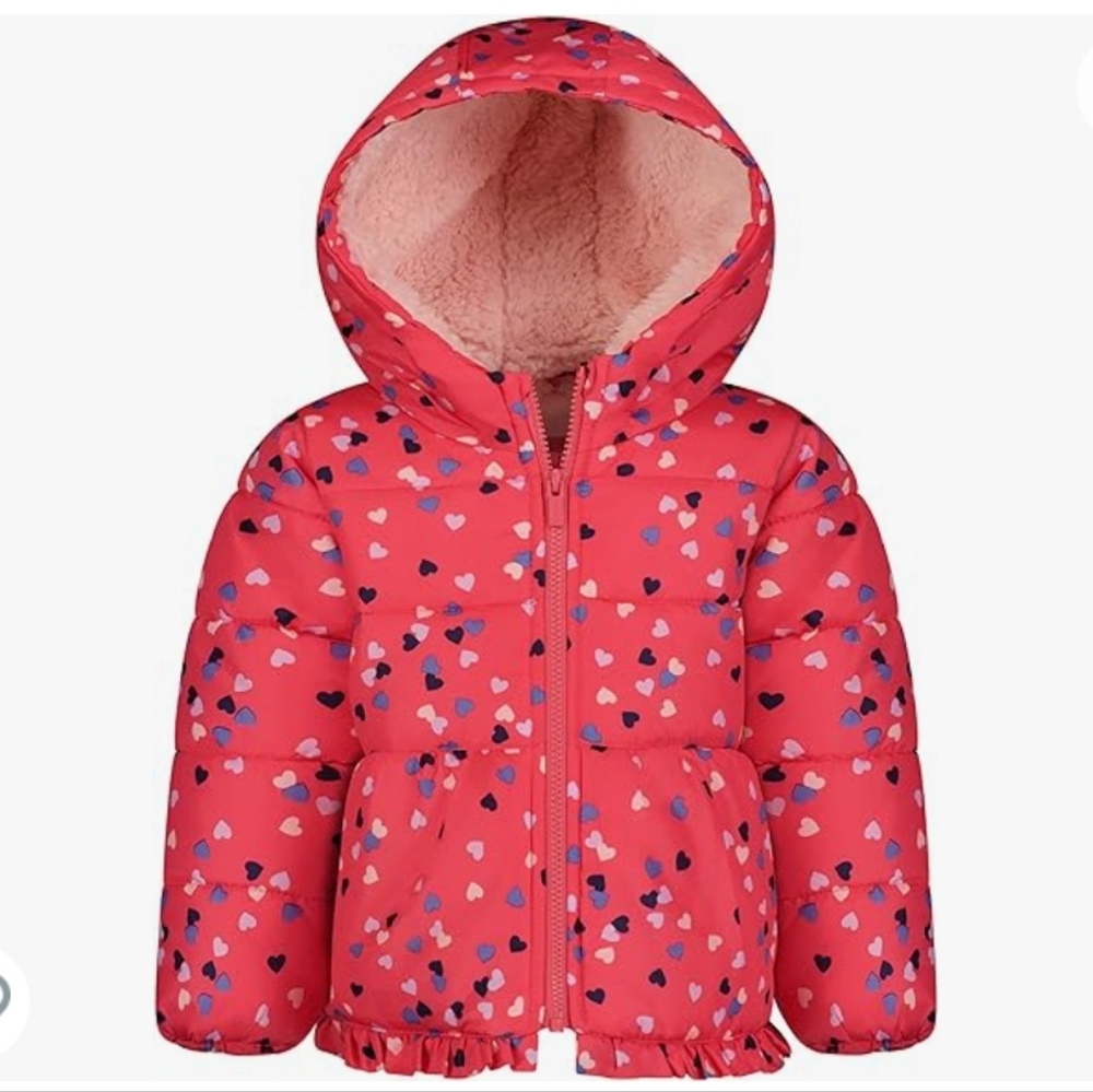 Carter's Infant Baby Girls Winter Puffer Jacket, Pink, Size 12 Months